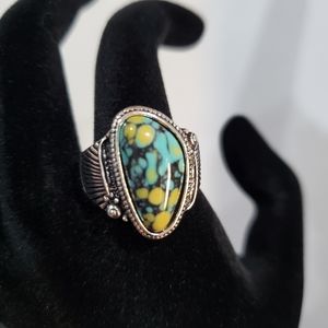 Faux Turquoise Ring Size 9 L👀K Costume Jewelry